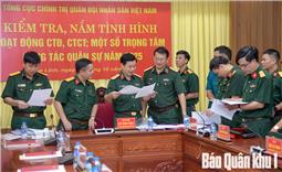 Tổng cục Chính trị kiểm tra, nắm tình hình  hoạt động CTĐ, CTCT và công tác quân sự tại Quân khu